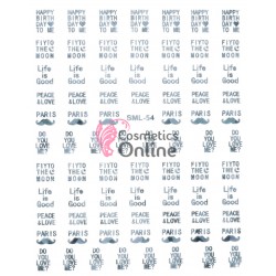 Stickere Mollylac 3D pentru unghii Silver Holografice Cod SML54 - 65824